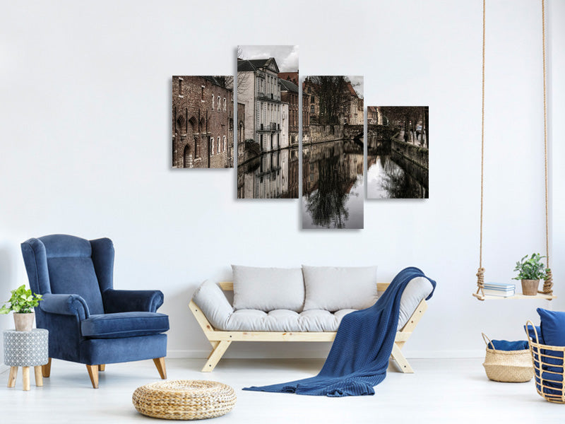 modern-4-piece-canvas-print-reflections-of-the-past