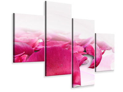 modern-4-piece-canvas-print-rose-petals-in-pink-iii