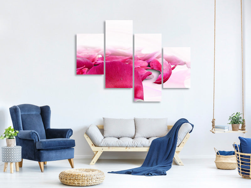 modern-4-piece-canvas-print-rose-petals-in-pink-iii