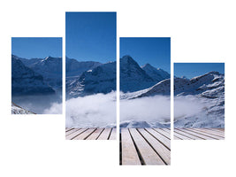 modern-4-piece-canvas-print-sun-terrace-in-the-swiss-alps