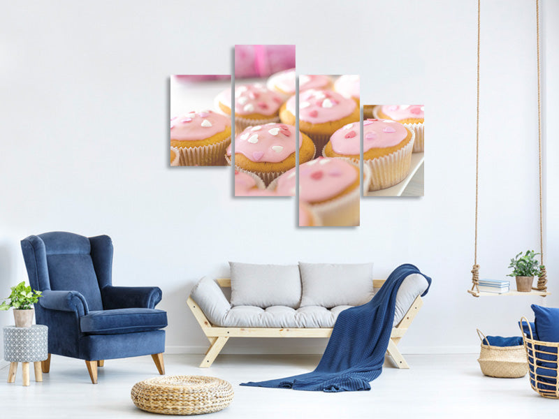 modern-4-piece-canvas-print-sweet-cupcake