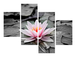 modern-4-piece-canvas-print-the-art-of-water-lily