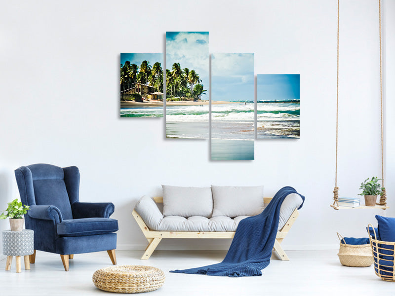 modern-4-piece-canvas-print-the-beach