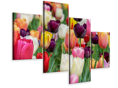 modern-4-piece-canvas-print-the-colors-of-the-tulips