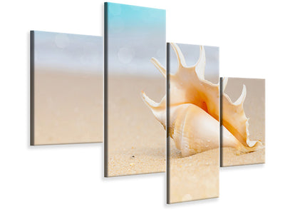 modern-4-piece-canvas-print-the-shell-on-the-beach