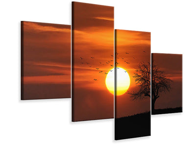 modern-4-piece-canvas-print-the-sunset-on-the-horizon