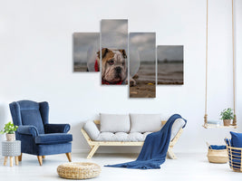 modern-4-piece-canvas-print-the-vet-gave-me-this-collarand-i-am-not-happy-with-it