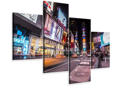 modern-4-piece-canvas-print-times-square-at-night