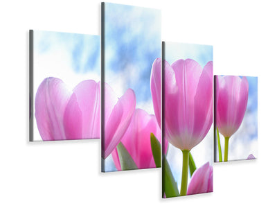 modern-4-piece-canvas-print-tulips-in-nature