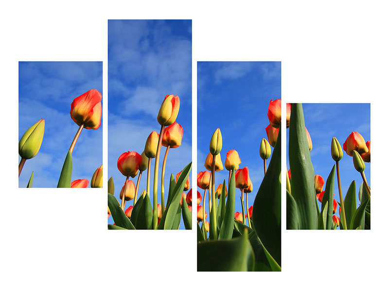 modern-4-piece-canvas-print-tulips-tower-to-the-sky