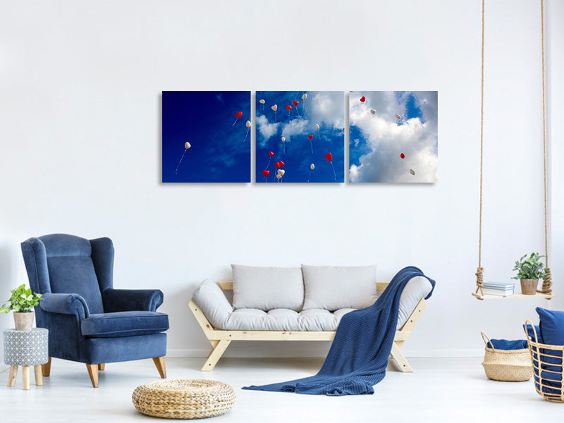 panoramic-3-piece-canvas-print-a-sky-full-of-hearts