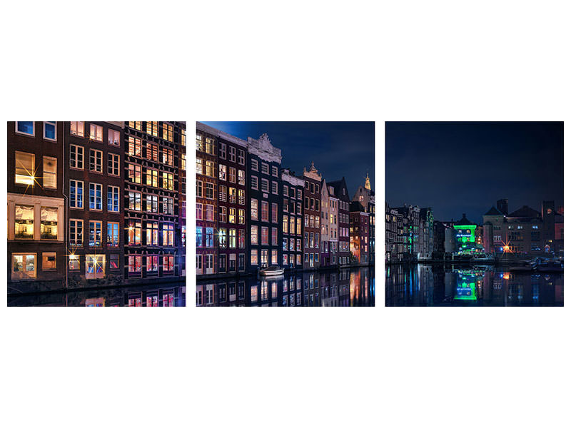 panoramic-3-piece-canvas-print-amsterdam-windows-colors