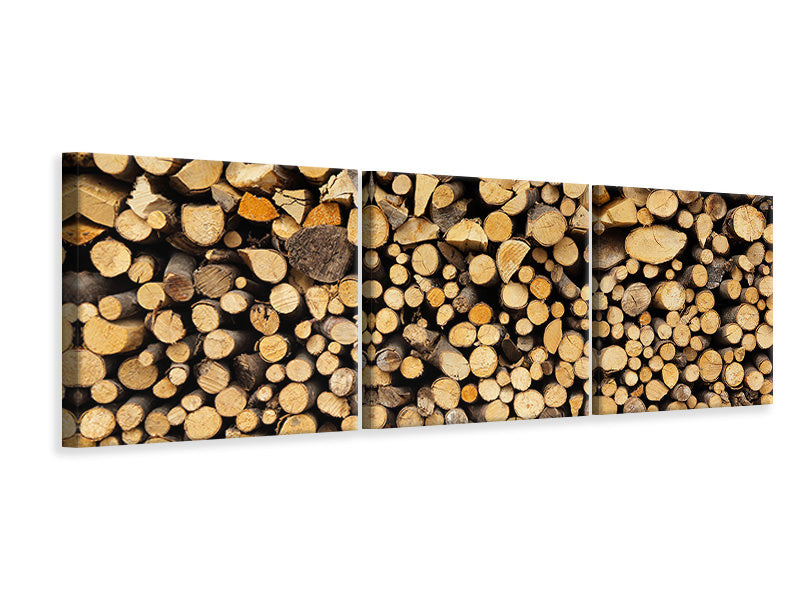 panoramic-3-piece-canvas-print-firewood