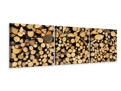 panoramic-3-piece-canvas-print-firewood
