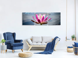 panoramic-3-piece-canvas-print-lotus-in-the-morning-dew
