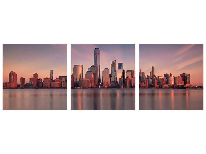 panoramic-3-piece-canvas-print-lower-manhattan-at-dusk