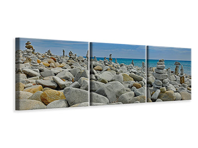 panoramic-3-piece-canvas-print-many-stacks-of-stones
