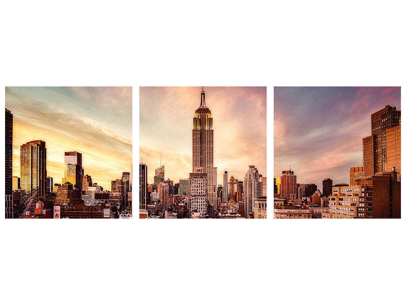 panoramic-3-piece-canvas-print-midtown-sunset