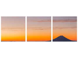 panoramic-3-piece-canvas-print-mount-fuji-at-sunset