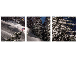 panoramic-3-piece-canvas-print-night-powder-turns-with-adrien-coirier