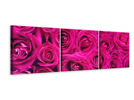 panoramic-3-piece-canvas-print-rose-petals-in-pink