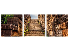panoramic-3-piece-canvas-print-stone-stairs