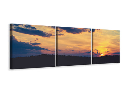 panoramic-3-piece-canvas-print-sunset-time-to-relax