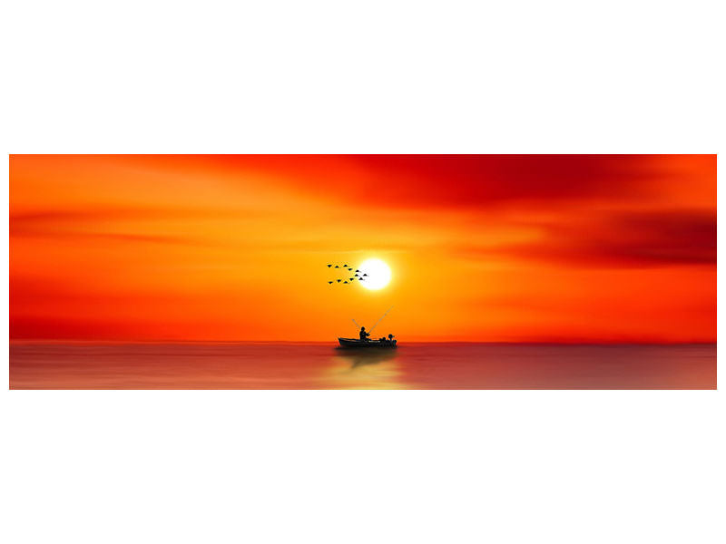 panoramic-canvas-print-a-fisherman-in-the-sunset