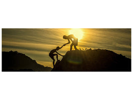 panoramic-canvas-print-climbing-in-the-mountains