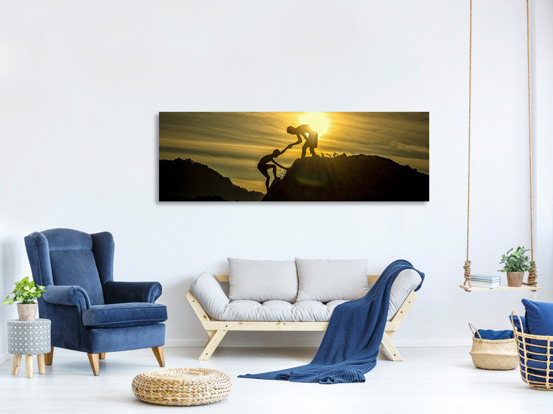 panoramic-canvas-print-climbing-in-the-mountains