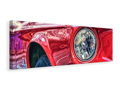 panoramic-canvas-print-red-vintage-car