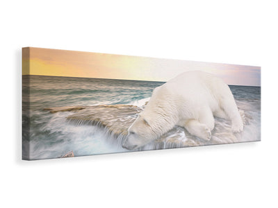 panoramic-canvas-print-the-polar-bear-and-the-sea