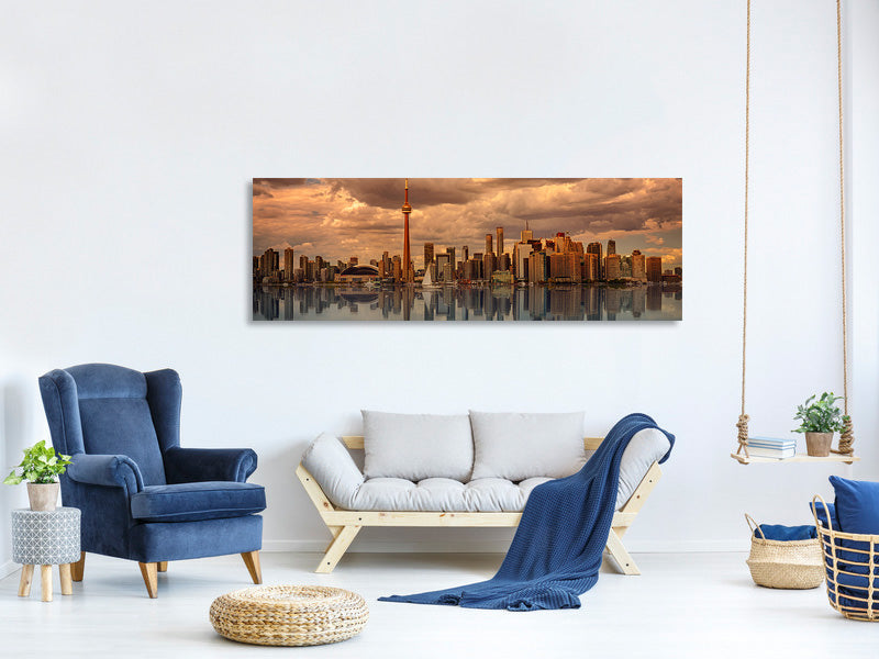 panoramic-canvas-print-toronto-at-dusk